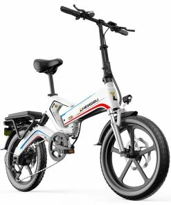 ZHENGBU 20" K6S Electric Bike 500W Motor Shimano 7-Speed 48V 10Ah Battery Commuter Folding Electric Bike - White