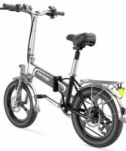 ZHENGBU 20" X6 400W Motor Shimano 7-Speed 48V 10.4Ah Battery Commuter Folding Electric Bike - Black -rockbros-shop ZHENGBU 20 X6 400W Motor Commuter Folding Electric Bike Black 495433 2