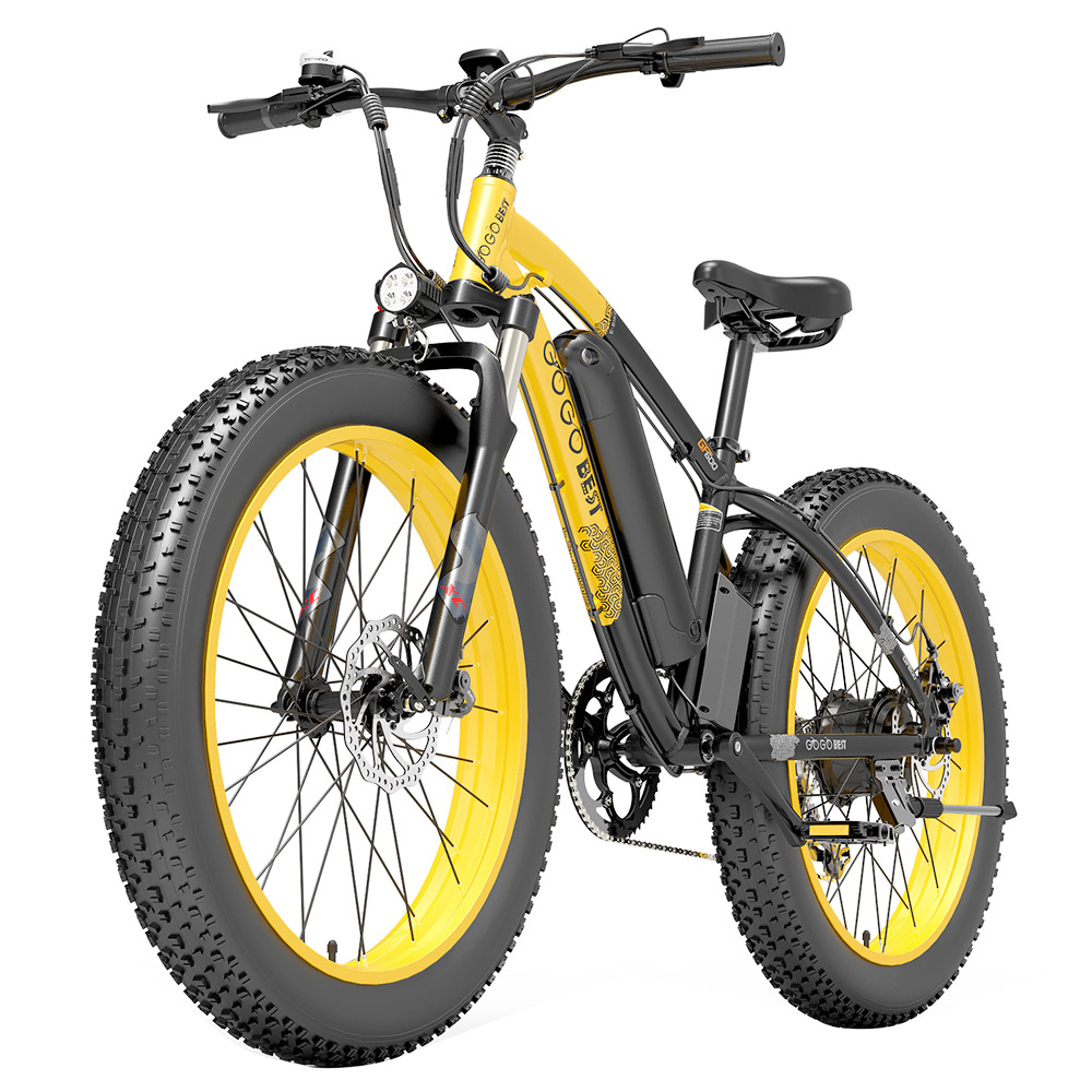 GOGOBEST GF600 Electric Bike 48V 13Ah Battery 1000W Motor 26x4.0 inch Fat Tire Max Speed 40Km/h 110KM Power-assisted mileage Range LCD Display IP54 Waterproof Aluminum Alloy Frame Shimano 7-speed Shift - Black Yellow GOGOBEST GF600 Electric Bike 48V 13Ah Battery 1000W Motor 26x4.0 Inch Fat Tire Max Speed 40Km/h 110KM Power-assisted Mileage Range LCD Display IP54 Waterproof Aluminum Alloy Frame Shimano 7-speed Shift - Black Yellow -rockbros-shop a5b63eebf0ce4df3bfcccf7ea6c4608d 519224 1