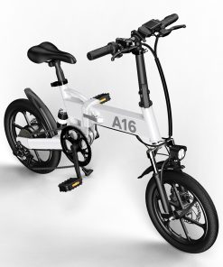 ADO A16 Electric Folding Bike 16 Inch City Bicycle 350W Hall Brushless Motor SHIMANO 7-Speed Rear Derailleur 36V 7.8Ah Removable Battery 35km/h Max Speed Up To 35km Max Range IPX5 Double Shock-absorption Aluminum Alloy Frame 16*1.95 Tires - White -rockbros-shop ado a16 electric folding bike 350w motor 7 8ah removable battery black 1624266510223