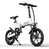 ADO A16 Electric Folding Bike 16 Inch City Bicycle 350W Hall Brushless Motor SHIMANO 7-Speed Rear Derailleur 36V 7.8Ah Removable Battery 35km/h Max Speed Up To 35km Max Range IPX5 Double Shock-absorption Aluminum Alloy Frame 16*1.95 Tires - White -rockbros-shop ado a16 electric folding bike 350w motor 7 8ah removable battery black 1624266518193