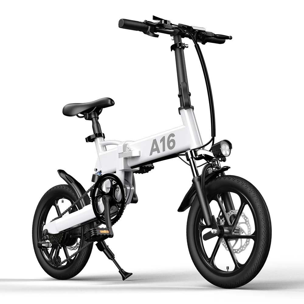 ADO A16 Electric Folding Bike 16 Inch City Bicycle 350W Hall Brushless Motor SHIMANO 7-Speed Rear Derailleur 36V 7.8Ah Removable Battery 35km/h Max Speed Up To 35km Max Range IPX5 Double Shock-absorption Aluminum Alloy Frame 16*1.95 Tires - White 3 ADO A16 Electric Folding Bike 16 Inch City Bicycle 350W Hall Brushless Motor SHIMANO 7-Speed Rear Derailleur 36V 7.8Ah Removable Battery 35km/h Max Speed Up To 35km Max Range IPX5 Double Shock-absorption Aluminum Alloy Frame 16*1.95 Tires - White