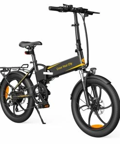 ADO A20 XE 250W Electric Bike Folding Frame 7-Speed Gears Removable 10.4 AH Lithium-Ion Battery E-bike - Black -rockbros-shop ado a20 350w electric bike black d1f87b 1665469518893