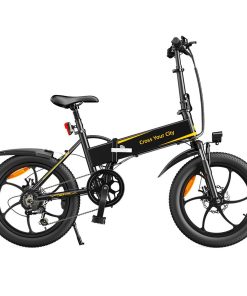 ADO A20+ Electric Folding Bike 20 Inch City Bicycle 250W Hall Brushless Gear DC Motor SHIMANO 7-Speed Rear Derailleur 36V 10.4Ah Removable Battery 25km/h Max Speed Up To 60km Max Range IPX5 Double Shock-absorption Aluminum Alloy Frame - Black