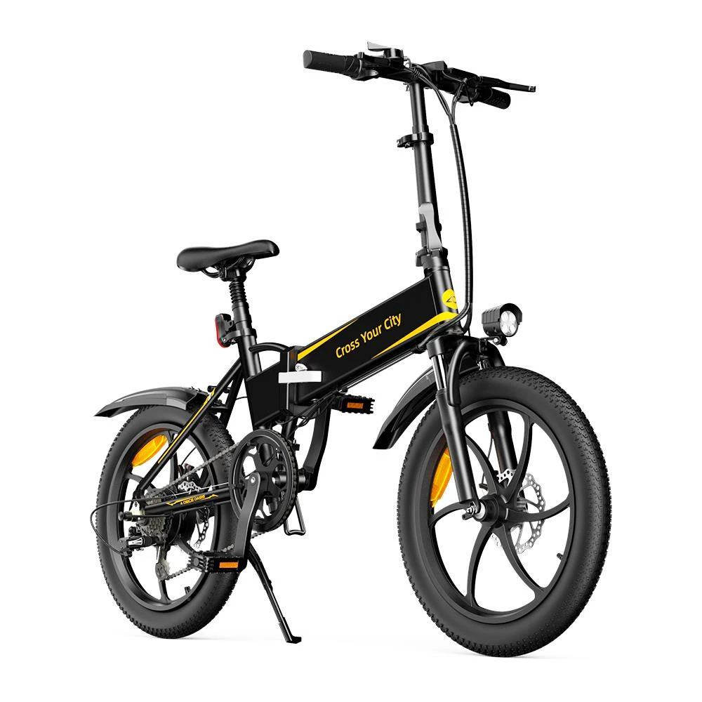 ADO A20+ Electric Folding Bike 20 Inch City Bicycle 250W Hall Brushless Gear DC Motor SHIMANO 7-Speed Rear Derailleur 36V 10.4Ah Removable Battery 25km/h Max Speed Up To 60km Max Range IPX5 Double Shock-absorption Aluminum Alloy Frame - Black 4 ADO A20+ Electric Folding Bike 20 Inch City Bicycle 250W Hall Brushless Gear DC Motor SHIMANO 7-Speed Rear Derailleur 36V 10.4Ah Removable Battery 25km/h Max Speed Up To 60km Max Range IPX5 Double Shock-absorption Aluminum Alloy Frame - Black - Image 2