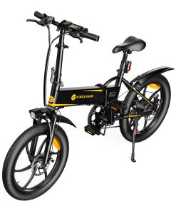 ADO A20+ Electric Folding Bike 20 Inch City Bicycle 250W Hall Brushless Gear DC Motor SHIMANO 7-Speed Rear Derailleur 36V 10.4Ah Removable Battery 25km/h Max Speed Up To 60km Max Range IPX5 Double Shock-absorption Aluminum Alloy Frame - Black -rockbros-shop ado a20 electric folding bike 250w motor 10 4ah battery black a0e242 1665732578404
