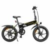 ADO A20+ Electric Folding Bike 20 Inch City Bicycle 250W Hall Brushless Gear DC Motor SHIMANO 7-Speed Rear Derailleur 36V 10.4Ah Removable Battery 25km/h Max Speed Up To 60km Max Range IPX5 Double Shock-absorption Aluminum Alloy Frame - Black -rockbros-shop ado a20 electric folding bike 250w motor 10 4ah battery black b75a14 1665732723730