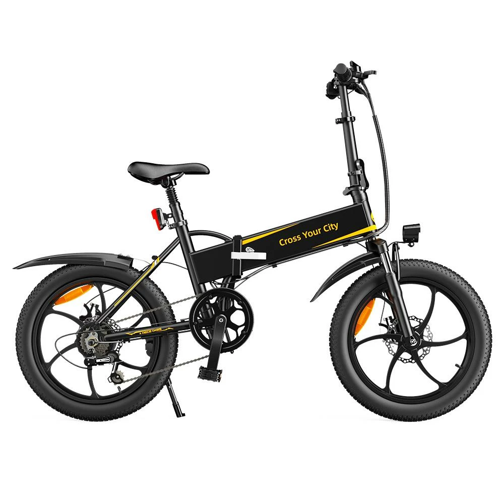 ADO A20+ Electric Folding Bike 20 Inch City Bicycle 250W Hall Brushless Gear DC Motor SHIMANO 7-Speed Rear Derailleur 36V 10.4Ah Removable Battery 25km/h Max Speed Up To 60km Max Range IPX5 Double Shock-absorption Aluminum Alloy Frame - Black 3 ADO A20+ Electric Folding Bike 20 Inch City Bicycle 250W Hall Brushless Gear DC Motor SHIMANO 7-Speed Rear Derailleur 36V 10.4Ah Removable Battery 25km/h Max Speed Up To 60km Max Range IPX5 Double Shock-absorption Aluminum Alloy Frame - Black