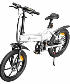 ADO A20+ Electric Folding Bike 20 Inch City Bicycle 250W Hall Brushless Gear DC Motor SHIMANO 7-Speed Rear Derailleur 36V 10.4Ah Removable Battery 25km/h Max Speed Up To 60km Max Range IPX5 Double Shock-absorption Aluminum Alloy Frame - White -rockbros-shop ado a20 electric folding bike 250w motor 10 4ah battery white 2ed228 1665732876815