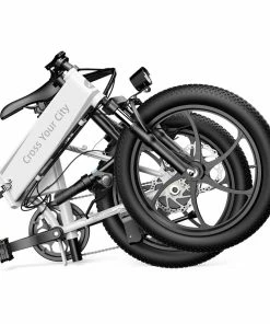 ADO A20+ Electric Folding Bike 20 Inch City Bicycle 250W Hall Brushless Gear DC Motor SHIMANO 7-Speed Rear Derailleur 36V 10.4Ah Removable Battery 25km/h Max Speed Up To 60km Max Range IPX5 Double Shock-absorption Aluminum Alloy Frame - White -rockbros-shop ado a20 electric folding bike 250w motor 10 4ah battery white b5391f 1665732876815