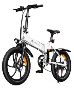 ADO A20+ Electric Folding Bike 20 Inch City Bicycle 250W Hall Brushless Gear DC Motor SHIMANO 7-Speed Rear Derailleur 36V 10.4Ah Removable Battery 25km/h Max Speed Up To 60km Max Range IPX5 Double Shock-absorption Aluminum Alloy Frame - White -rockbros-shop ado a20 electric folding bike 250w motor 10 4ah battery white f630a1 1665732876814