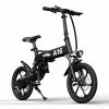 ADO A16 Electric Folding Bike 16 Inch City Bicycle 350W Hall Brushless Motor SHIMANO 7-Speed Rear Derailleur 36V 7.8Ah Removable Battery 35km/h Max Speed Up To 35km Max Range IPX5 Double Shock-absorption Aluminum Alloy Frame 16*1.95 Tires - Black -rockbros-shop ado a20 electric folding bike 350w motor 10 4ah battery black 1624266314736