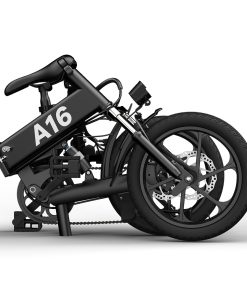 ADO A16 Electric Folding Bike 16 Inch City Bicycle 350W Hall Brushless Motor SHIMANO 7-Speed Rear Derailleur 36V 7.8Ah Removable Battery 35km/h Max Speed Up To 35km Max Range IPX5 Double Shock-absorption Aluminum Alloy Frame 16*1.95 Tires - Black -rockbros-shop ado a20 electric folding bike 350w motor 10 4ah battery black 1624266314751