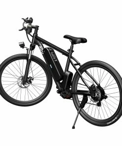 ADO A26 Electric Moped Bike 26 Inch Mountain Bike 500W Hall Brushless Motor SHIMANO 7-Speed Derailleur 36V 12.5Ah Removable Battery 35km/h Max Speed Up To 35km Max Range IPX5 Aluminum Alloy Frame - Black -rockbros-shop ado a20 electric folding bike 350w motor 10 4ah battery black 1624271783985 1