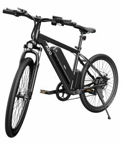 ADO A26+ Electric Moped Bike 26 Inch Mountain Bike 250W Hall Brushless Motor SHIMANO 7-Speed Derailleur 36V 12.5Ah Removable Battery 25km/h Max Speed Up To 35km Max Range IPX5 Aluminum Alloy Frame - Black -rockbros-shop ado a20 electric folding bike 350w motor 10 4ah battery black 1624271784875
