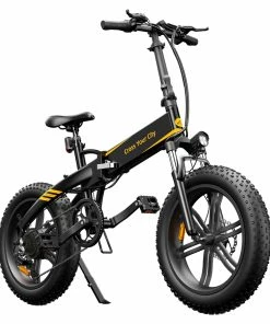 ADO A20F+ International Version Off-road Electric Folding Bike 20*4.0 Inch 500W Brushless DC Motor SHIMANO 7-Speed Rear Derailleur 36V 10.4Ah Removable Battery 25km/h Max Speed Pure Power Up To 50km Range Aluminum Alloy Frame - Black -rockbros-shop ado a20f electric folding bike 500w motor 10 4ah battery black d8997a 1663811077266