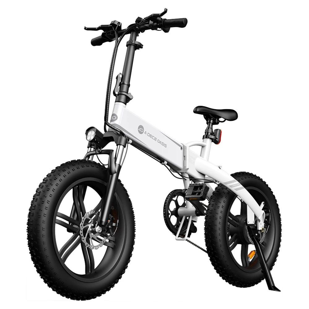 ADO A20F+ International Version Off-road Electric Folding Bike 20*4.0 Inch 500W Brushless DC Motor SHIMANO 7-Speed Rear Derailleur 36V 10.4Ah Removable Battery 25km/h Max Speed Pure Power Up To 50km Range Aluminum Alloy Frame - White 7 ADO A20F+ International Version Off-road Electric Folding Bike 20*4.0 Inch 500W Brushless DC Motor SHIMANO 7-Speed Rear Derailleur 36V 10.4Ah Removable Battery 25km/h Max Speed Pure Power Up To 50km Range Aluminum Alloy Frame - White - Image 5