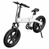 ADO A20F+ Off-road Electric Folding Bike 20*4.0 Inch 250W Brushless DC Motor SHIMANO 7-Speed Rear Derailleur 36V 10.4Ah Removable Battery 25km/h Max Speed Pure Power Up To 50km Range Aluminum Alloy Frame - White -rockbros-shop ado a20f electric folding bike 500w motor 10 4ah battery white 2c5a7c 1663811270758