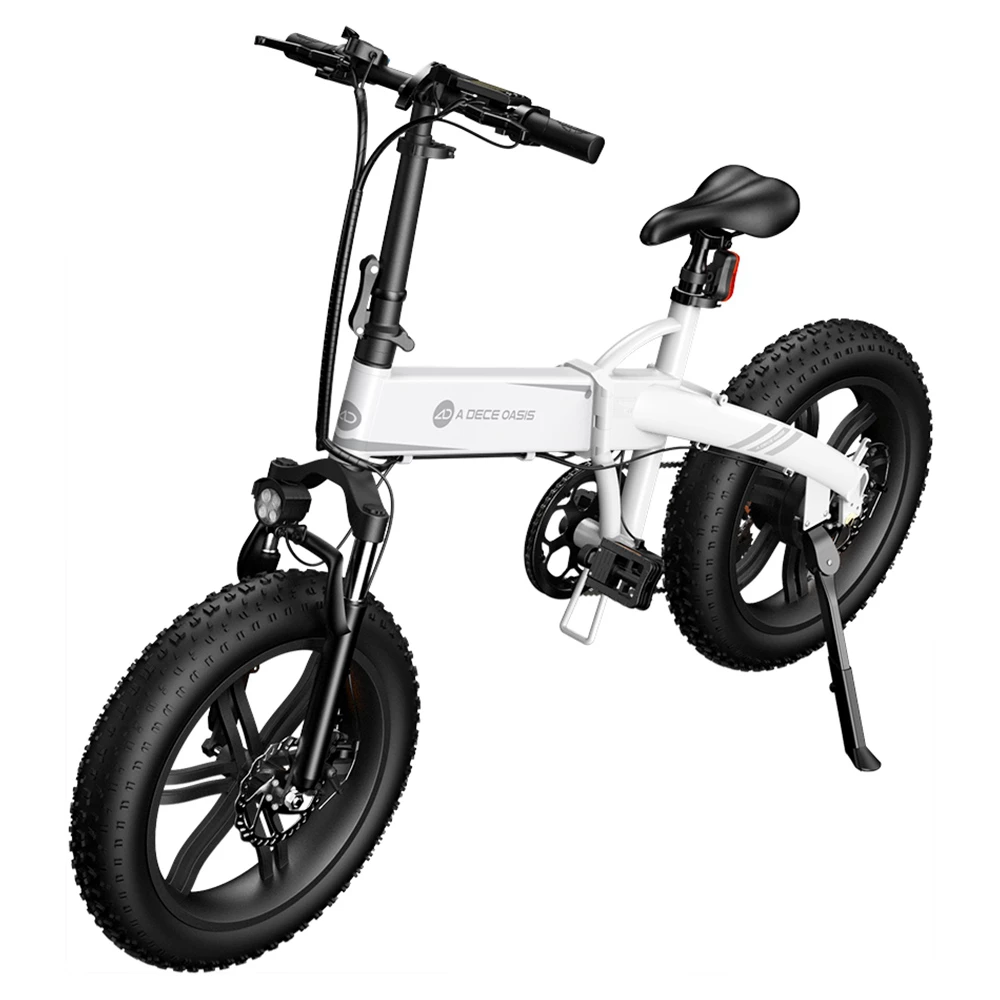 ADO A20F+ International Version Off-road Electric Folding Bike 20*4.0 Inch 500W Brushless DC Motor SHIMANO 7-Speed Rear Derailleur 36V 10.4Ah Removable Battery 25km/h Max Speed Pure Power Up To 50km Range Aluminum Alloy Frame - White 8 ADO A20F+ International Version Off-road Electric Folding Bike 20*4.0 Inch 500W Brushless DC Motor SHIMANO 7-Speed Rear Derailleur 36V 10.4Ah Removable Battery 25km/h Max Speed Pure Power Up To 50km Range Aluminum Alloy Frame - White - Image 6
