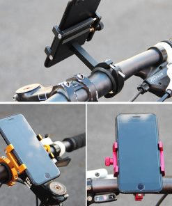 Aluminum Alloy Phone Holder For KUGOO S3 And KUGOO S3 Pro Folding Electric Scooter Bicycle - Black -rockbros-shop aluminum alloy phone holder for kugoo s1 folding electric scooter 1571993641865