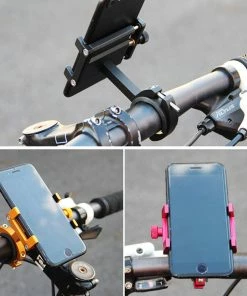 Aluminum Alloy Phone Holder For KUGOO S3 And KUGOO S3 Pro Folding Electric Scooter Bicycle - Black -rockbros-shop aluminum alloy phone holder for kugoo s1 folding electric scooter 1571993641865