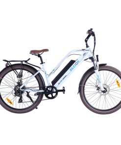 BEZIOR M2 Electric Bike 48V 12.5Ah Battery 250W Brushless Motor 26 Inch Tire Aluminum Alloy Frame Shimano 7-speed Shift Max Speed 25km/h 80KM Power-assisted Mileage Range 5 Inch Smart LCD Meter - White
