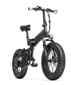 BEZIOR XF200 Folding Electric Bike 48V 15Ah Battery 1000W Motor 20x4.0 Inch Fat Tire Aluminum Alloy Frame Shimano 7-speed Shift Max Speed 40km/h 130KM Power-assisted Mileage Range LCD Display IP54 Waterproof - Black -rockbros-shop bezior m26 folding electric bike 26 inch 10ah 500w motor black 1626953339051