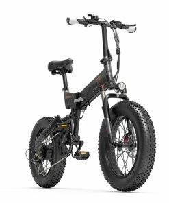 BEZIOR XF200 Folding Electric Bike 48V 15Ah Battery 1000W Motor 20x4.0 Inch Fat Tire Aluminum Alloy Frame Shimano 7-speed Shift Max Speed 40km/h 130KM Power-assisted Mileage Range LCD Display IP54 Waterproof - Black -rockbros-shop bezior m26 folding electric bike 26 inch 10ah 500w motor black 1626953339051