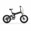 BEZIOR XF200 Folding Electric Bike 48V 15Ah Battery 1000W Motor 20x4.0 Inch Fat Tire Aluminum Alloy Frame Shimano 7-speed Shift Max Speed 40km/h 130KM Power-assisted Mileage Range LCD Display IP54 Waterproof - Black -rockbros-shop bezior m26 folding electric bike 26 inch 10ah 500w motor black 1626953340707 1