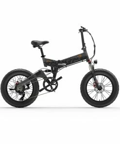 BEZIOR XF200 Folding Electric Bike 48V 15Ah Battery 1000W Motor 20x4.0 Inch Fat Tire Aluminum Alloy Frame Shimano 7-speed Shift Max Speed 40km/h 130KM Power-assisted Mileage Range LCD Display IP54 Waterproof - Black