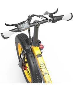 BEZIOR XF200 Folding Electric Bike 48V 15Ah Battery 1000W Motor 20x4.0 Inch Fat Tire Aluminum Alloy Frame Shimano 7-speed Shift Max Speed 40km/h 130KM Power-assisted Mileage Range LCD Display IP54 Waterproof - Black Yellow 6 BEZIOR XF200 Folding Electric Bike 48V 15Ah Battery 1000W Motor 20x4.0 Inch Fat Tire Aluminum Alloy Frame Shimano 7-speed Shift Max Speed 40km/h 130KM Power-assisted Mileage Range LCD Display IP54 Waterproof - Black Yellow -rockbros-shop bezior m26 folding electric bike 26 inch 10ah 500w motor black 1626953376554