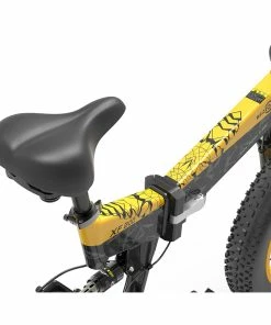 BEZIOR XF200 Folding Electric Bike 48V 15Ah Battery 1000W Motor 20x4.0 Inch Fat Tire Aluminum Alloy Frame Shimano 7-speed Shift Max Speed 40km/h 130KM Power-assisted Mileage Range LCD Display IP54 Waterproof - Black Yellow -rockbros-shop bezior m26 folding electric bike 26 inch 10ah 500w motor black 1626953376819