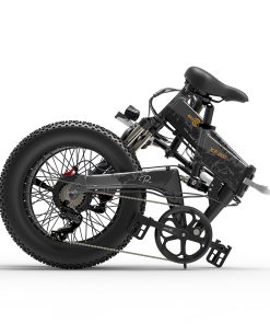 BEZIOR XF200 Folding Electric Bike 48V 15Ah Battery 1000W Motor 20x4.0 Inch Fat Tire Aluminum Alloy Frame Shimano 7-speed Shift Max Speed 40km/h 130KM Power-assisted Mileage Range LCD Display IP54 Waterproof - Black -rockbros-shop bezior m26 folding electric bike 26 inch 10ah 500w motor black 1626953377913