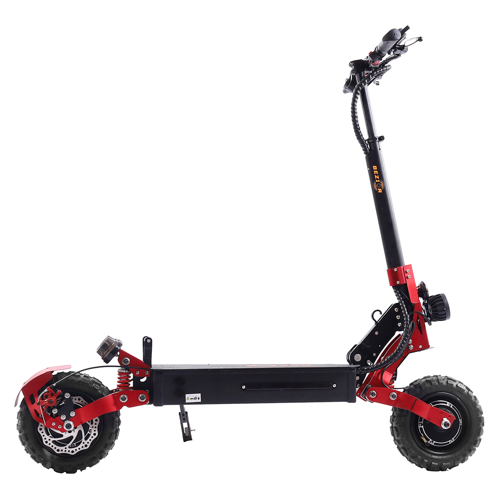 BEZIOR S2 Folding Electric Scooter 1200W*2 Dual Motor LCD Display Max 65Km/h 11 Inch Off-Road Tire 21Ah Battery up to 60km Range Dual Shock Mitigation Dual Disk Brake LED Light - Red BEZIOR S2 Folding Electric Scooter 1200W*2 Dual Motor LCD Display Max 65Km/h 11 Inch Off-Road Tire 21Ah Battery Up To 60km Range Dual Shock Mitigation Dual Disk Brake LED Light - Red -rockbros-shop bezior s2 off road electric scooter 1200w 2 65km h 11 tire red 47619e 1668735082328