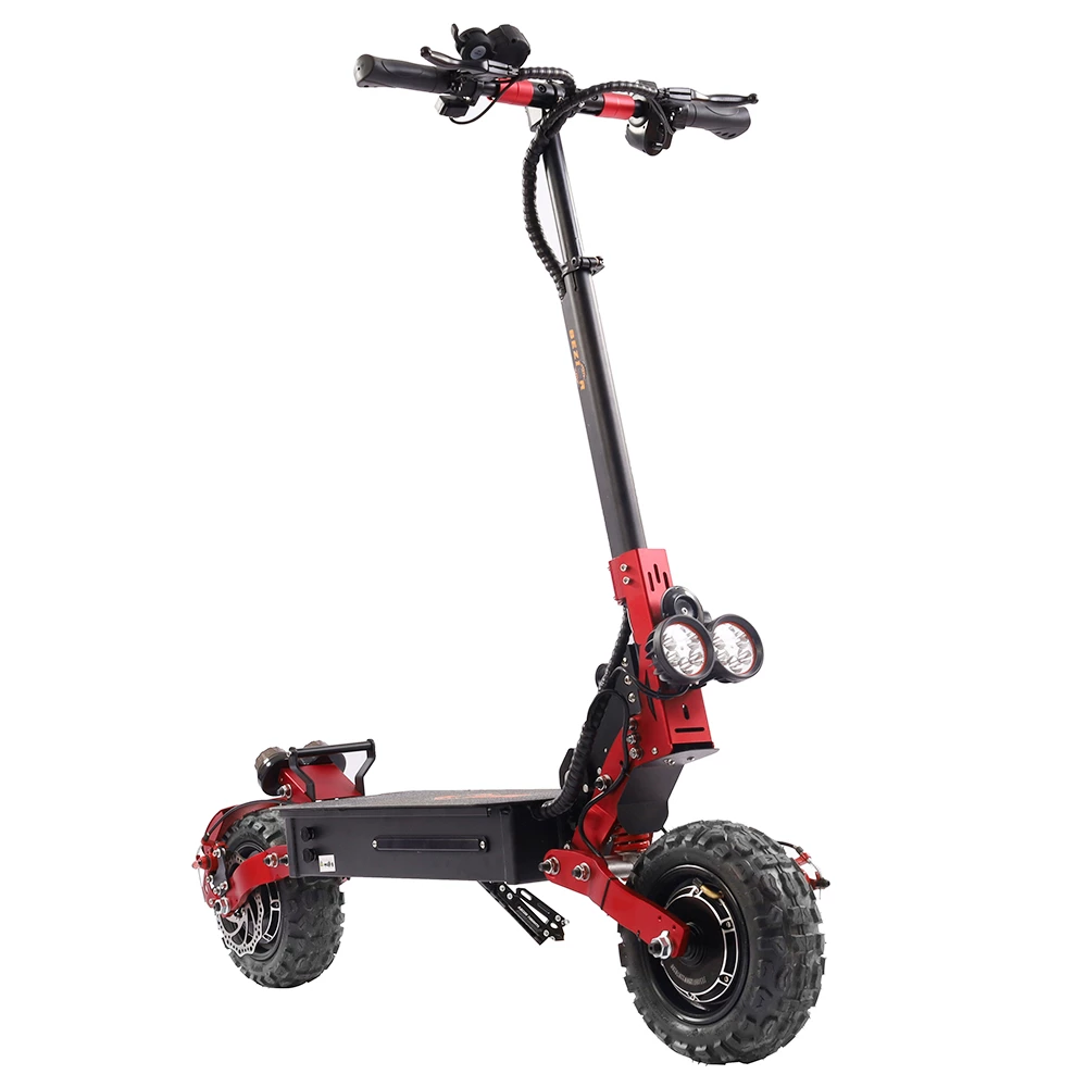 BEZIOR S2 Folding Electric Scooter 1200W*2 Dual Motor LCD Display Max 65Km/h 11 Inch Off-Road Tire 21Ah Battery Up To 60km Range Dual Shock Mitigation Dual Disk Brake LED Light - Red 3 BEZIOR S2 Folding Electric Scooter 1200W*2 Dual Motor LCD Display Max 65Km/h 11 Inch Off-Road Tire 21Ah Battery Up To 60km Range Dual Shock Mitigation Dual Disk Brake LED Light - Red