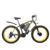 GOGOBEST GF700 26*4.0 Fat Tire Electric Mountain Bike 17.5Ah Battery 500W Dual-Motor 6061 Aluminum Alloy Frame Max Speed 50km/h 70KM Power-assisted Range IP54 Hydraulic Disc Brake MTB Load 200kg - Black Yellow -rockbros-shop bezior x1500 26 inch fat tire 10 4ah 500w folding electric bike 1636463760306