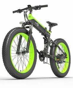 BEZIOR X1500 Fat Tire Folding Electric Mountain Bike 12.8Ah Battery BMS 1500W Motor 26*4.0 Wheels Aluminum Alloy Frame Shimano 27-speed Shifter Max Speed 40km/h 100KM Power-assisted Range IP54 Oil Disc Brake MTB - Black Green 12 BEZIOR X1500 Fat Tire Folding Electric Mountain Bike 12.8Ah Battery BMS 1500W Motor 26*4.0 Wheels Aluminum Alloy Frame Shimano 27-speed Shifter Max Speed 40km/h 100KM Power-assisted Range IP54 Oil Disc Brake MTB - Black Green -rockbros-shop bezior x1500 26 inch fat tire e bike10 4ah 500w black green 1625724319986