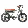BEZIOR XF001 Retro Electric Bike 20*4.0 Inch Fat Tires 1000W Motor 12.5Ah 48V Battery 45Km/h Max Speed 120kg Max Load Shimano 7-Speed Dual Mechanical Disc Brakes Front & Rear Suspension Fork LCD Display - Green -rockbros-shop bezior xf001 retro electric bike 1000w 12 5ah 48v 26 inch 45km h green 5ec57f 1660805519757