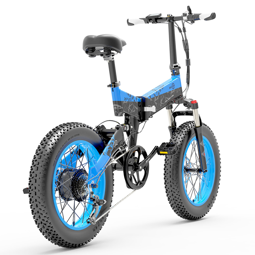 BEZIOR XF200 Folding Electric Bike 48V 15Ah Battery 1000W Motor 20x4.0 inch Fat Tire Aluminum Alloy Frame Shimano 7-speed Shift Max Speed 40km/h 130KM Power-assisted mileage Range LCD Display IP54 Waterproof - Black Blue BEZIOR XF200 Folding Electric Bike 48V 15Ah Battery 1000W Motor 20x4.0 Inch Fat Tire Aluminum Alloy Frame Shimano 7-speed Shift Max Speed 40km/h 130KM Power-assisted Mileage Range LCD Display IP54 Waterproof - Black Blue -rockbros-shop bezior xf200 folding electric bike 20 inch 15ah 1000w motor black blue 0376eb 1645002119343