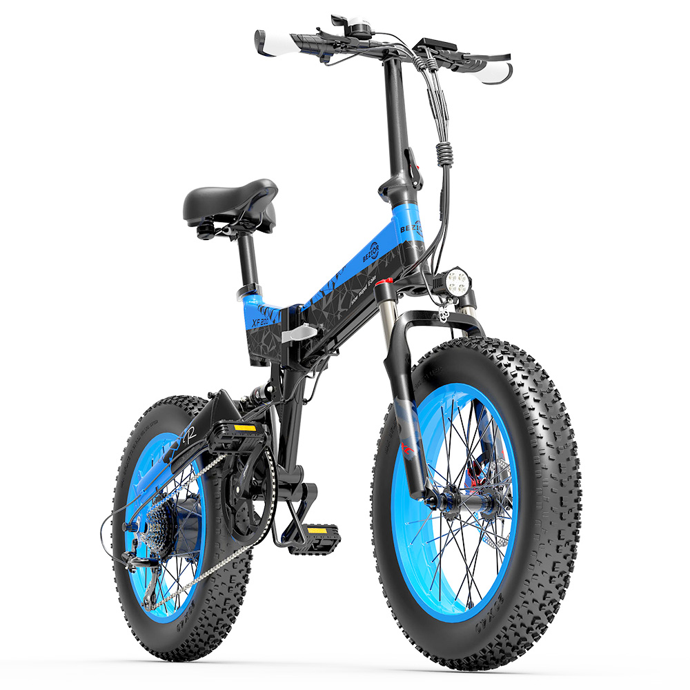 BEZIOR XF200 Folding Electric Bike 48V 15Ah Battery 1000W Motor 20x4.0 inch Fat Tire Aluminum Alloy Frame Shimano 7-speed Shift Max Speed 40km/h 130KM Power-assisted mileage Range LCD Display IP54 Waterproof - Black Blue BEZIOR XF200 Folding Electric Bike 48V 15Ah Battery 1000W Motor 20x4.0 Inch Fat Tire Aluminum Alloy Frame Shimano 7-speed Shift Max Speed 40km/h 130KM Power-assisted Mileage Range LCD Display IP54 Waterproof - Black Blue -rockbros-shop bezior xf200 folding electric bike 20 inch 15ah 1000w motor black blue 8c805e 1645002119343