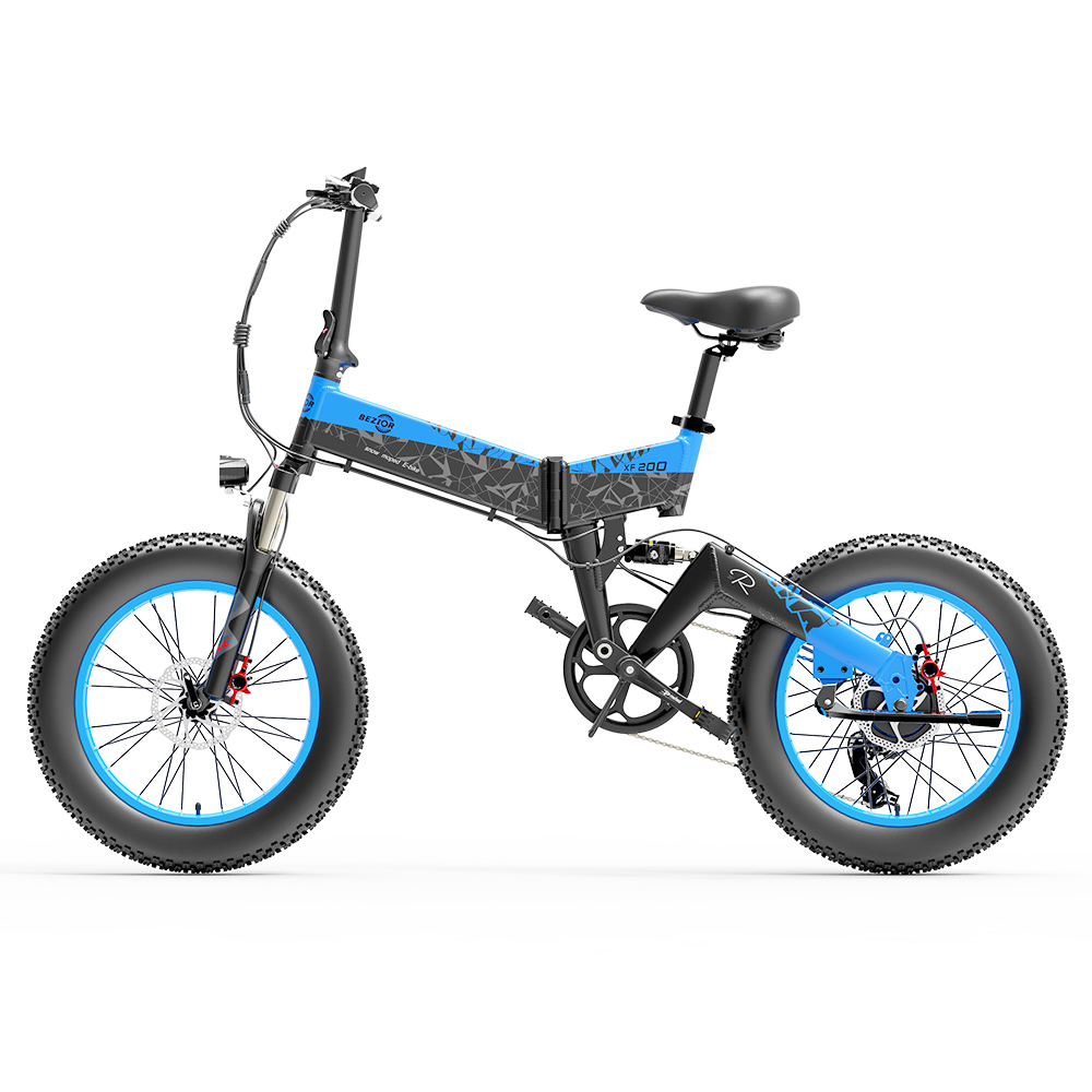 BEZIOR XF200 Folding Electric Bike 48V 15Ah Battery 1000W Motor 20x4.0 inch Fat Tire Aluminum Alloy Frame Shimano 7-speed Shift Max Speed 40km/h 130KM Power-assisted mileage Range LCD Display IP54 Waterproof - Black Blue BEZIOR XF200 Folding Electric Bike 48V 15Ah Battery 1000W Motor 20x4.0 Inch Fat Tire Aluminum Alloy Frame Shimano 7-speed Shift Max Speed 40km/h 130KM Power-assisted Mileage Range LCD Display IP54 Waterproof - Black Blue -rockbros-shop bezior xf200 folding electric bike 20 inch 15ah 1000w motor black blue fbb0d6 1645002119328