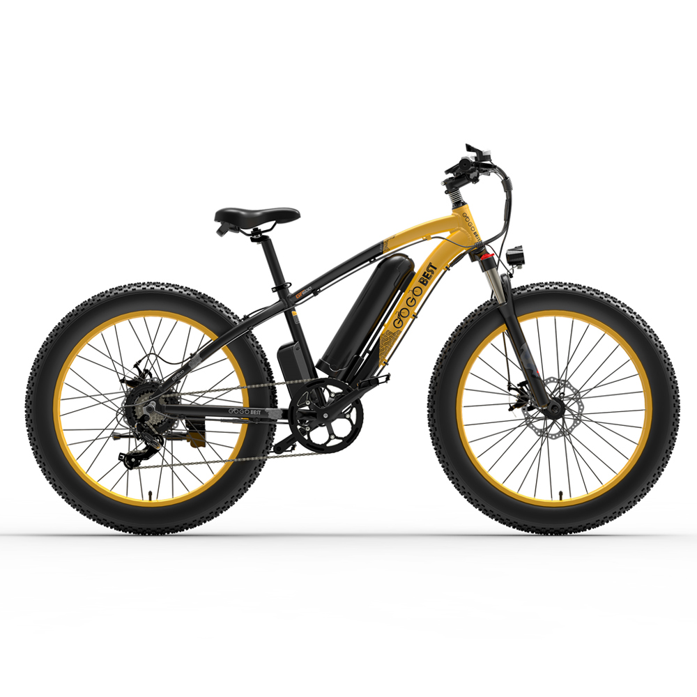 GOGOBEST GF600 Electric Bike 48V 13Ah Battery 1000W Motor 26x4.0 inch Fat Tire Aluminum Alloy Frame Shimano 7-speed Shift Max Speed 40km/h 110KM Power-assisted mileage Range LCD Display IP54 Waterproof - Black Yellow GOGOBEST GF600 Electric Bike 48V 13Ah Battery 1000W Motor 26x4.0 Inch Fat Tire Aluminum Alloy Frame Shimano 7-speed Shift Max Speed 40km/h 110KM Power-assisted Mileage Range LCD Display IP54 Waterproof - Black Yellow -rockbros-shop bezior xf200 folding electric bike 20x4 0 inch 15ah 1000w black yellow 1631788499672
