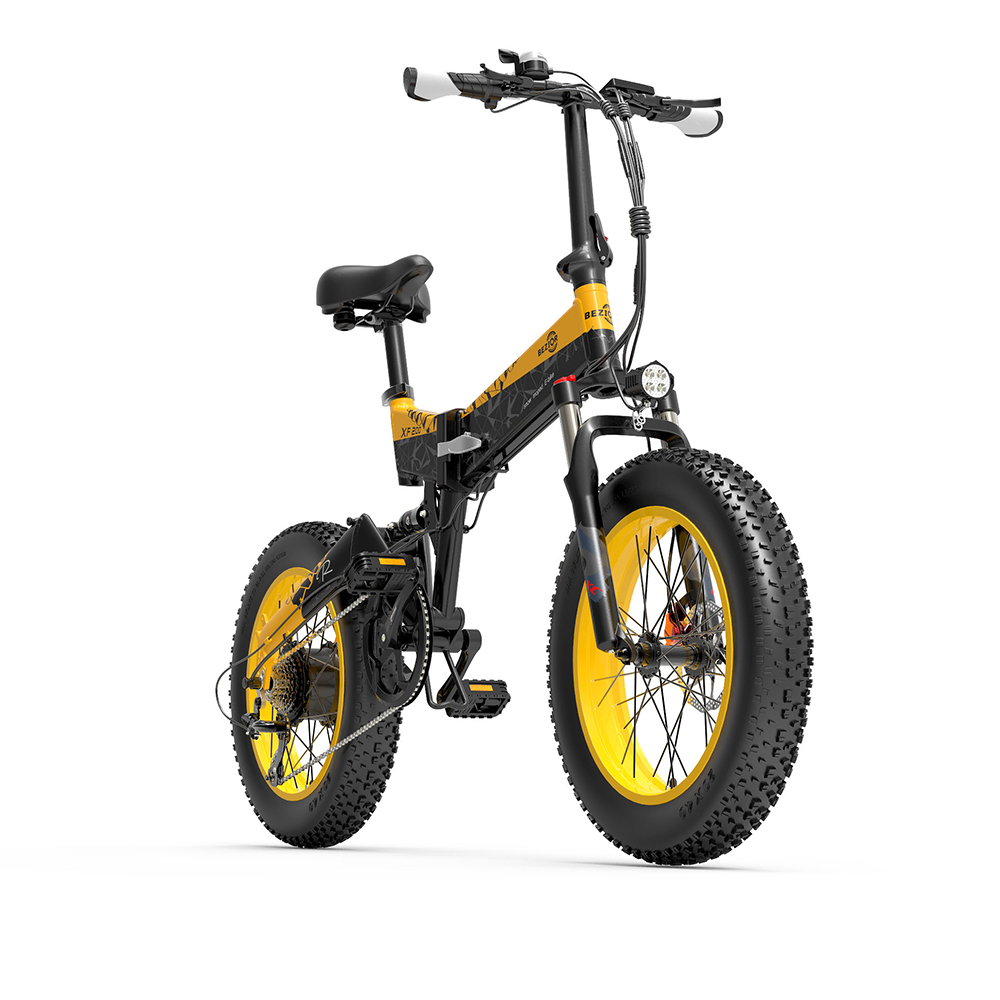 BEZIOR XF200 Folding Electric Bike 48V 15Ah Battery 1000W Motor 20x4.0 inch Fat Tire Aluminum Alloy Frame Shimano 7-speed Shift Max Speed 40km/h 130KM Power-assisted mileage Range LCD Display IP54 Waterproof - Black Yellow BEZIOR XF200 Folding Electric Bike 48V 15Ah Battery 1000W Motor 20x4.0 Inch Fat Tire Aluminum Alloy Frame Shimano 7-speed Shift Max Speed 40km/h 130KM Power-assisted Mileage Range LCD Display IP54 Waterproof - Black Yellow -rockbros-shop bezior xf200 folding electric bike 20x4 0 inch 15ah 1000w motor black 1626954187140