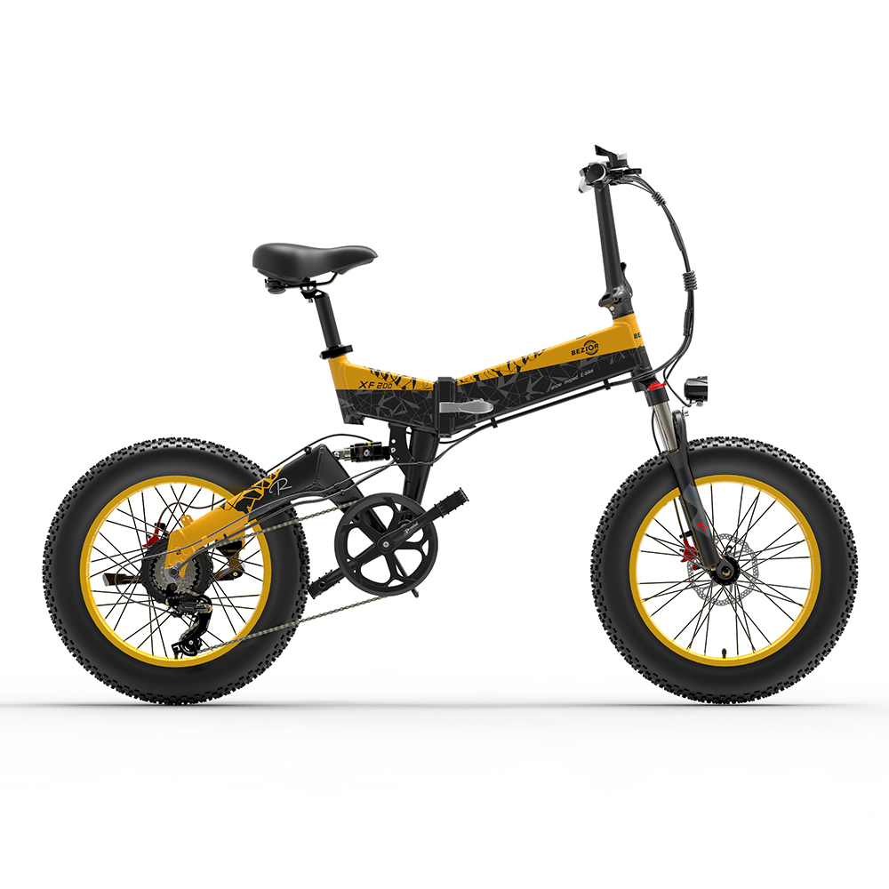 BEZIOR XF200 Folding Electric Bike 48V 15Ah Battery 1000W Motor 20x4.0 inch Fat Tire Aluminum Alloy Frame Shimano 7-speed Shift Max Speed 40km/h 130KM Power-assisted mileage Range LCD Display IP54 Waterproof - Black Yellow BEZIOR XF200 Folding Electric Bike 48V 15Ah Battery 1000W Motor 20x4.0 Inch Fat Tire Aluminum Alloy Frame Shimano 7-speed Shift Max Speed 40km/h 130KM Power-assisted Mileage Range LCD Display IP54 Waterproof - Black Yellow -rockbros-shop bezior xf200 folding electric bike 20x4 0 inch 15ah 1000w motor black 1626954188718