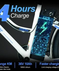 ONESPORT BK1 Electric Bike 26 Inch Tires 36V 350W Motor 10Ah Battery 25Km/h Max Speed Shimano 7 Speed Gear Front Suspension And Dual Disc Brakes 120KG Max Load - White 12 ONESPORT BK1 Electric Bike 26 Inch Tires 36V 350W Motor 10Ah Battery 25Km/h Max Speed Shimano 7 Speed Gear Front Suspension And Dual Disc Brakes 120KG Max Load - White -rockbros-shop bk1 electric bike 36v 350w motor 10ah battery white 1e4d52 1666341080744