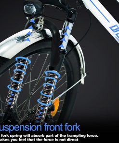 ONESPORT BK1 Electric Bike 26 Inch Tires 36V 350W Motor 10Ah Battery 25Km/h Max Speed Shimano 7 Speed Gear Front Suspension And Dual Disc Brakes 120KG Max Load - White -rockbros-shop bk1 electric bike 36v 350w motor 10ah battery white 293954 1666341080744