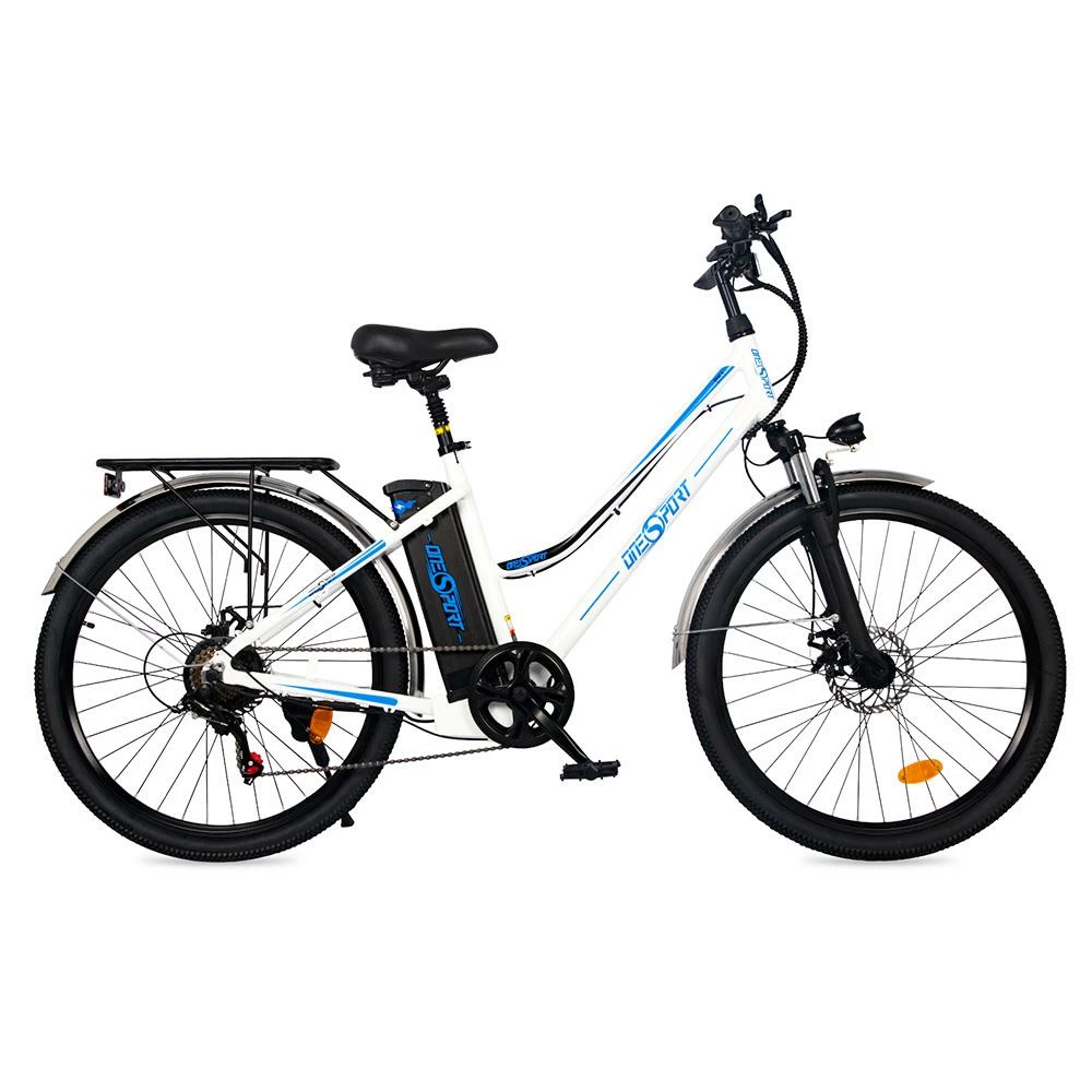 ONESPORT BK1 Electric Bike 26 Inch Tires 36V 350W Motor 10Ah Battery 25Km/h Max Speed Shimano 7 Speed Gear Front Suspension And Dual Disc Brakes 120KG Max Load - White 3 ONESPORT BK1 Electric Bike 26 Inch Tires 36V 350W Motor 10Ah Battery 25Km/h Max Speed Shimano 7 Speed Gear Front Suspension And Dual Disc Brakes 120KG Max Load - White