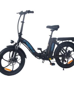 ONESPORT BK6 Electric Bike 48V 350W Motor 10Ah Battery Shimano 7 Speed Gear Front Suspension And Dual Disc Brakes - Black -rockbros-shop bk6 electric bike 48v 350w motor 10ah battery black 95782d 1666340582344