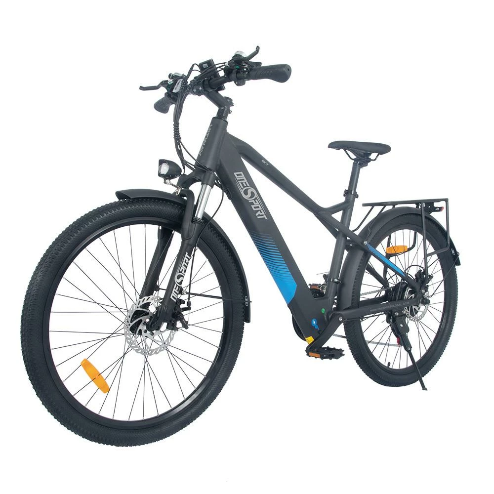 ONESPORT BK7 Electric Bike 48V 350W Motor 10Ah Battery Shimano 21 Speed Gear Front Suspension And Dual Disc Brakes - Black 3 ONESPORT BK7 Electric Bike 48V 350W Motor 10Ah Battery Shimano 21 Speed Gear Front Suspension And Dual Disc Brakes - Black