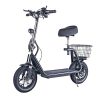 BOGIST M5 Pro Folding Electric Scooter 12 Inch Pneumatic Tire 500W Motor Max Speed 40Km/h 48V 11Ah Battery Smart BMS Disc Brake 30-35KM Long Range With Seat - Black -rockbros-shop bogist c1 pro folding electric scooter 500w motor 13ah battery black 1620907547441